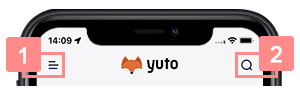 Présentation Yuto - Entête de la version iOS